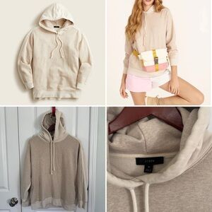 J. Crew University Terry Two-Tone Oversized Hoodie
